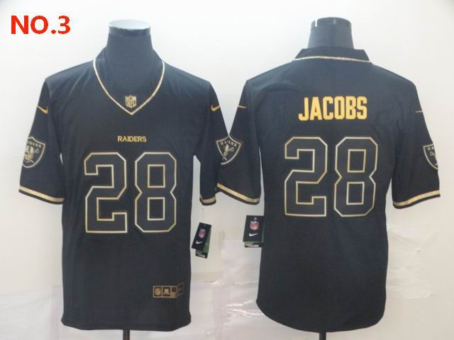 Men's Las Vegas Raiders 28 Josh Jacobs Jersey NO.3;